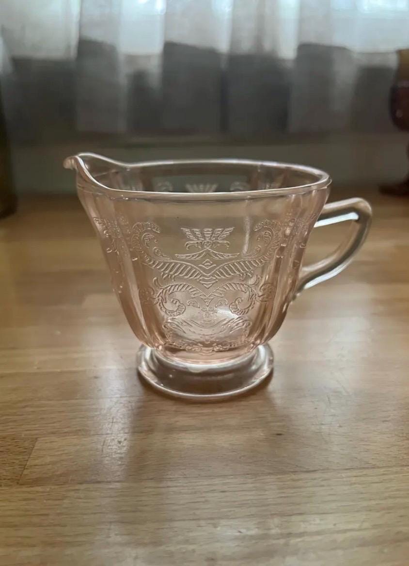 Vintage Pink Depression Glass Set – Princess Pattern by Hocking Glass | 1930s Tea & Butter Dish Collection