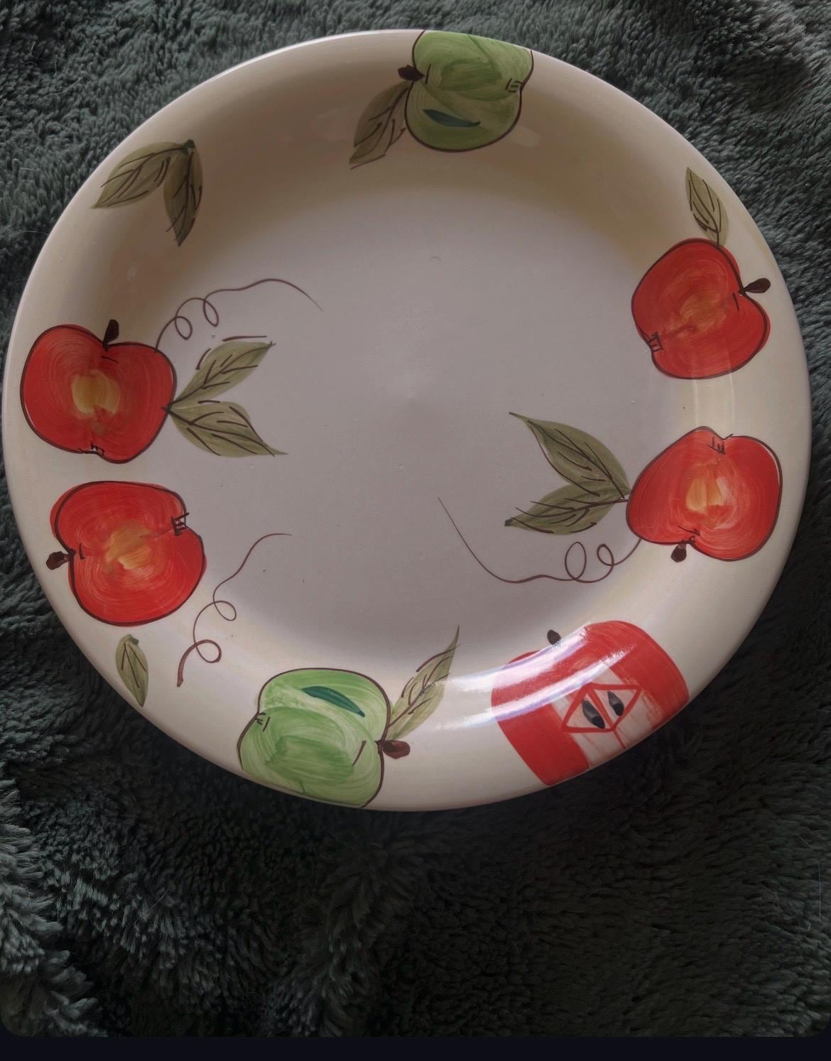 Vintage Apple Orchard Kitchen Gift Set, Cookbook, Plate, Bowl & Basket