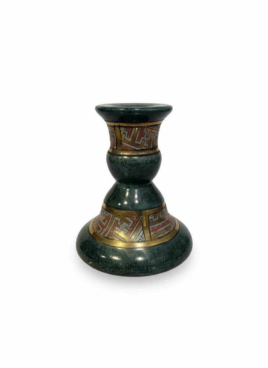 Hand-Painted Middle Eastern Ceramic Candle Holder