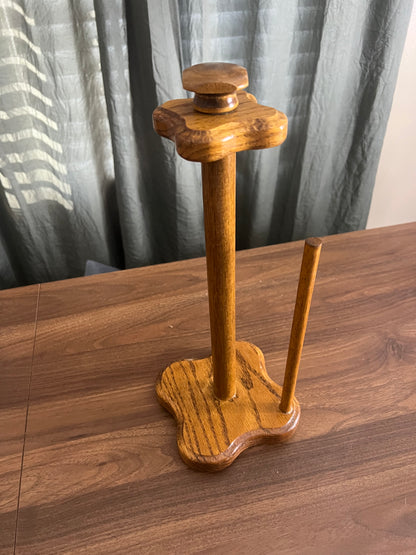 Vintage Solid Wood Paper Towel Holder