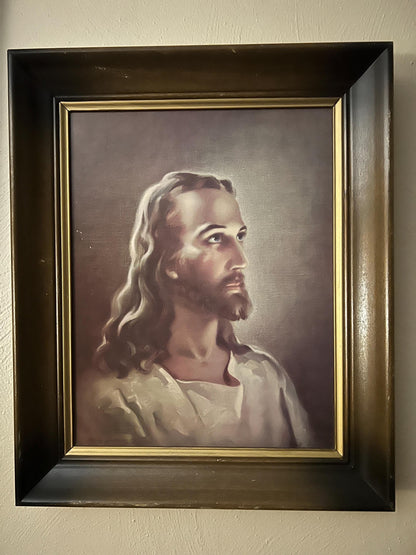 Vintage Warner Sallman “Head of Christ” Framed Print