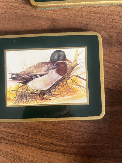 Brooks Brothers Vintage Duck Coasters, Set of 4