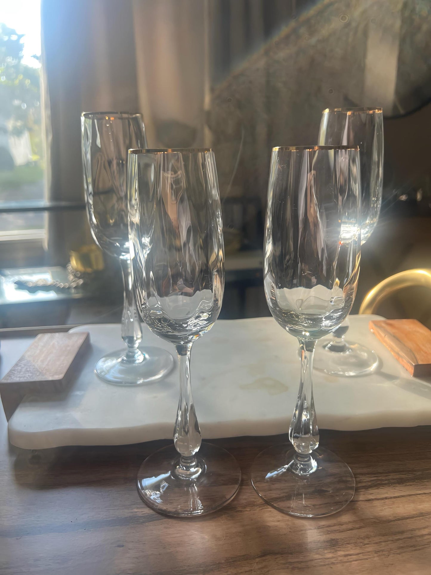 Vintage Champagne Flutes