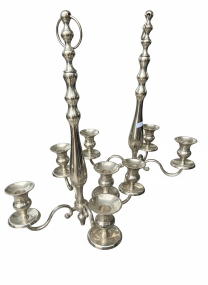Hanging Vintage Silver Candelabras