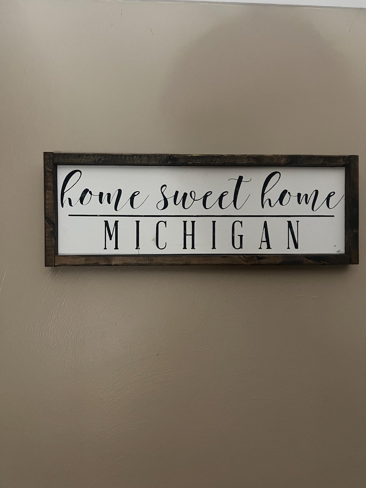 Home Sweet Home – Michigan Wood Sign