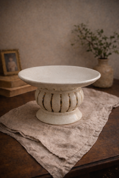 Vintage Crackle Glaze Ceramic Pedestal Riser