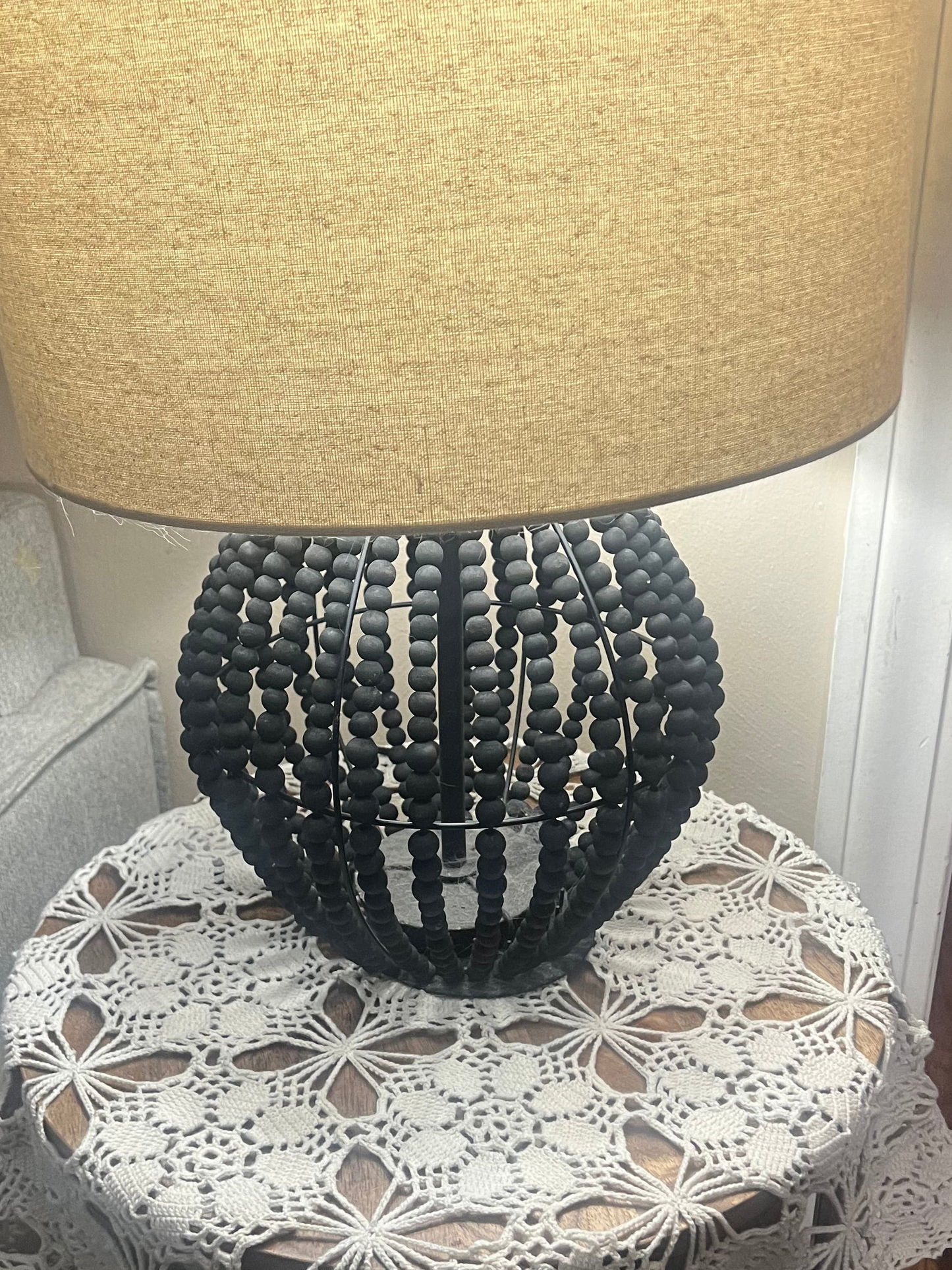 Vintage Hand-Crocheted Lace Tablecloth | 38” x 38