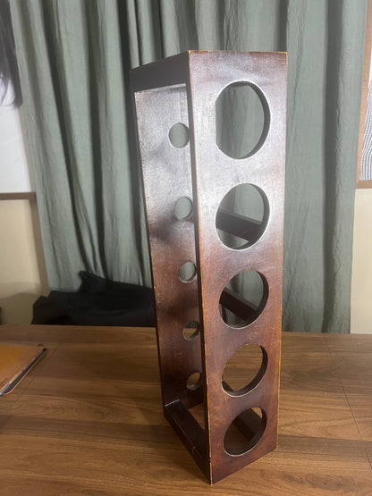 Wooden wine wall rack