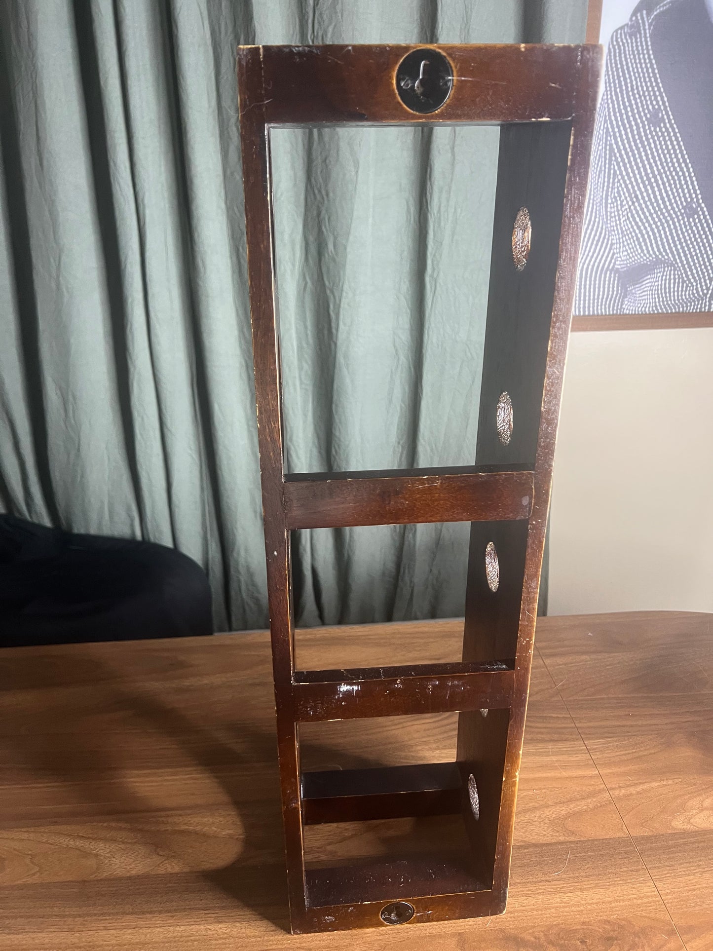 Wooden wine wall rack