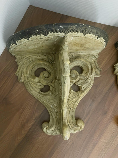 Antique-Style Plaster Wall Shelves: Rococo Corbels