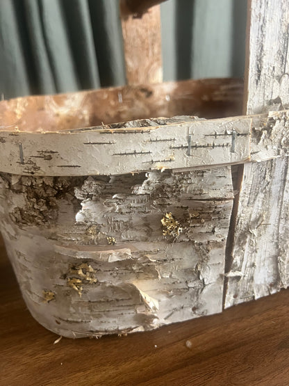 Vintage Rustic Oval Wooden Caddy