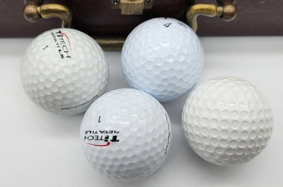 Vintage Wooden Golf Putter Set in Original Case