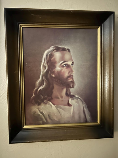 Vintage Warner Sallman “Head of Christ” Framed Print