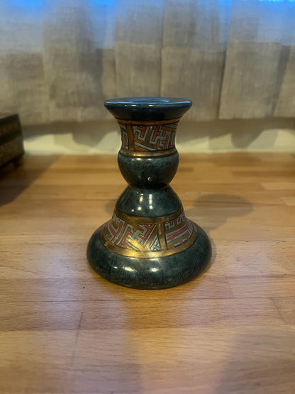 Hand-Painted Middle Eastern Ceramic Candle Holder