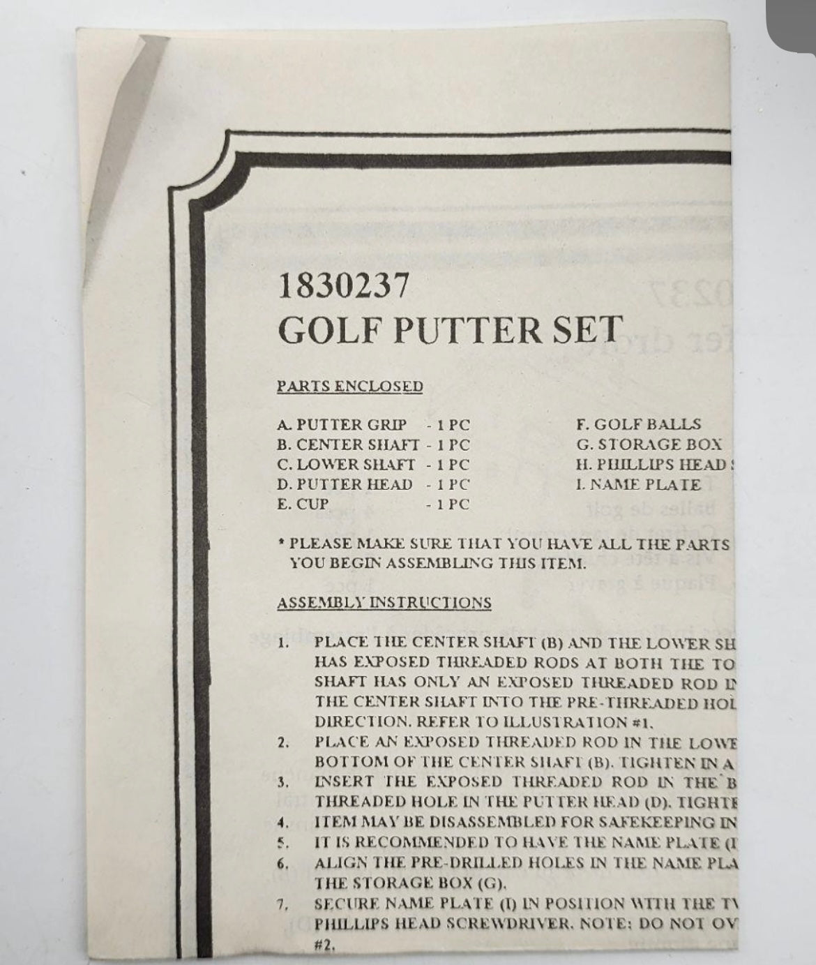 Vintage Wooden Golf Putter Set in Original Case