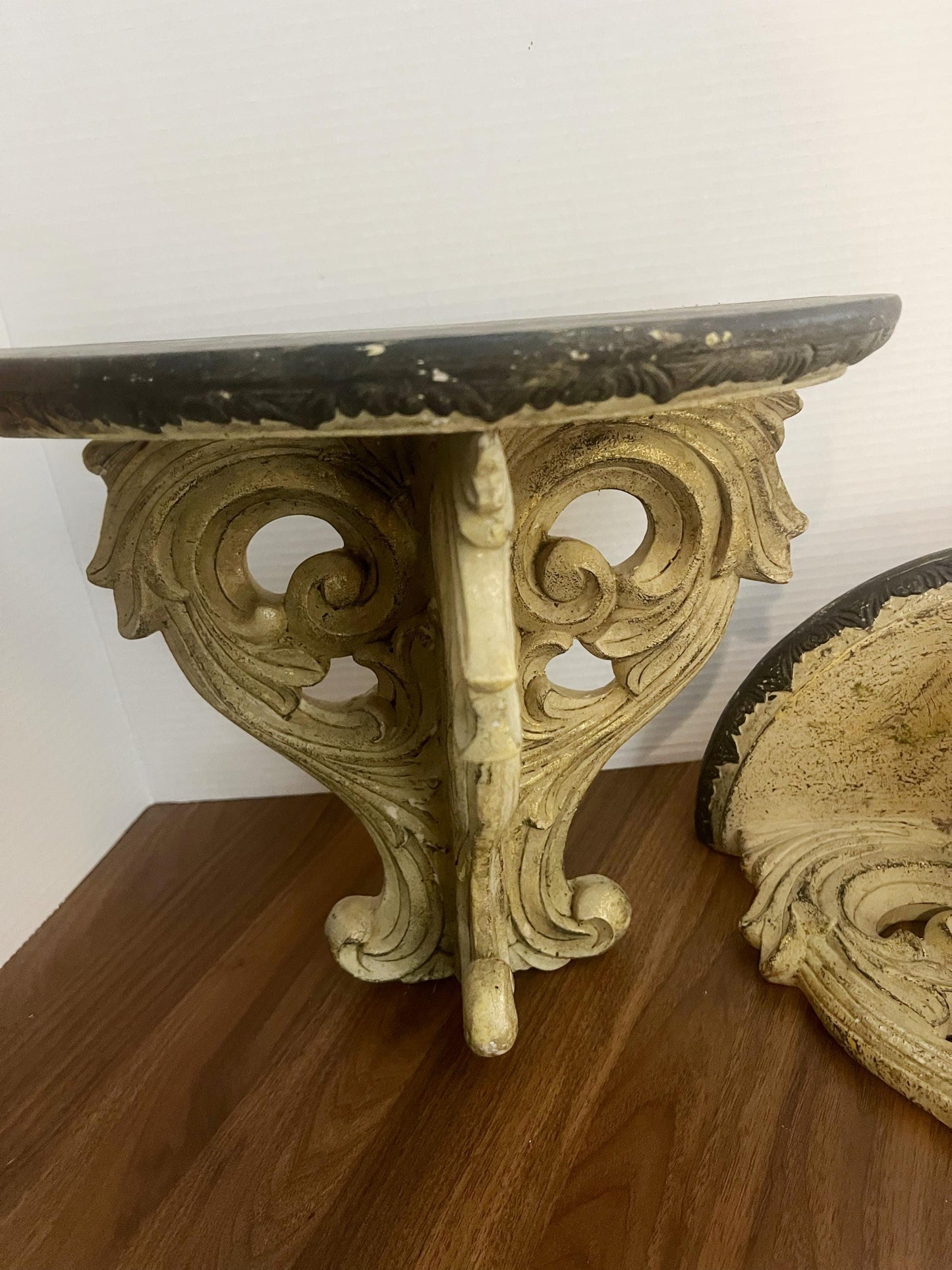 Antique-Style Plaster Wall Shelves: Rococo Corbels