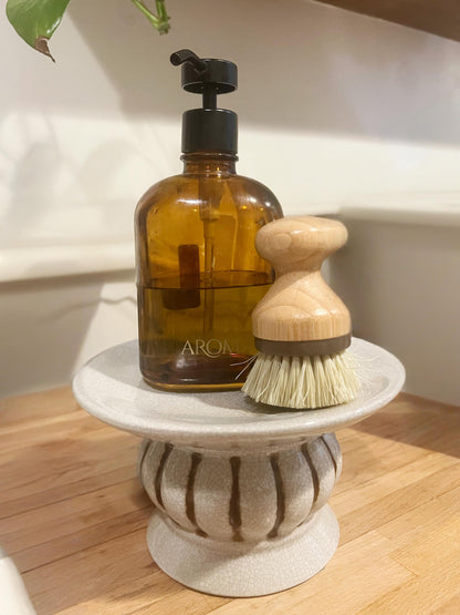 Vintage Crackle Glaze Ceramic Pedestal Riser