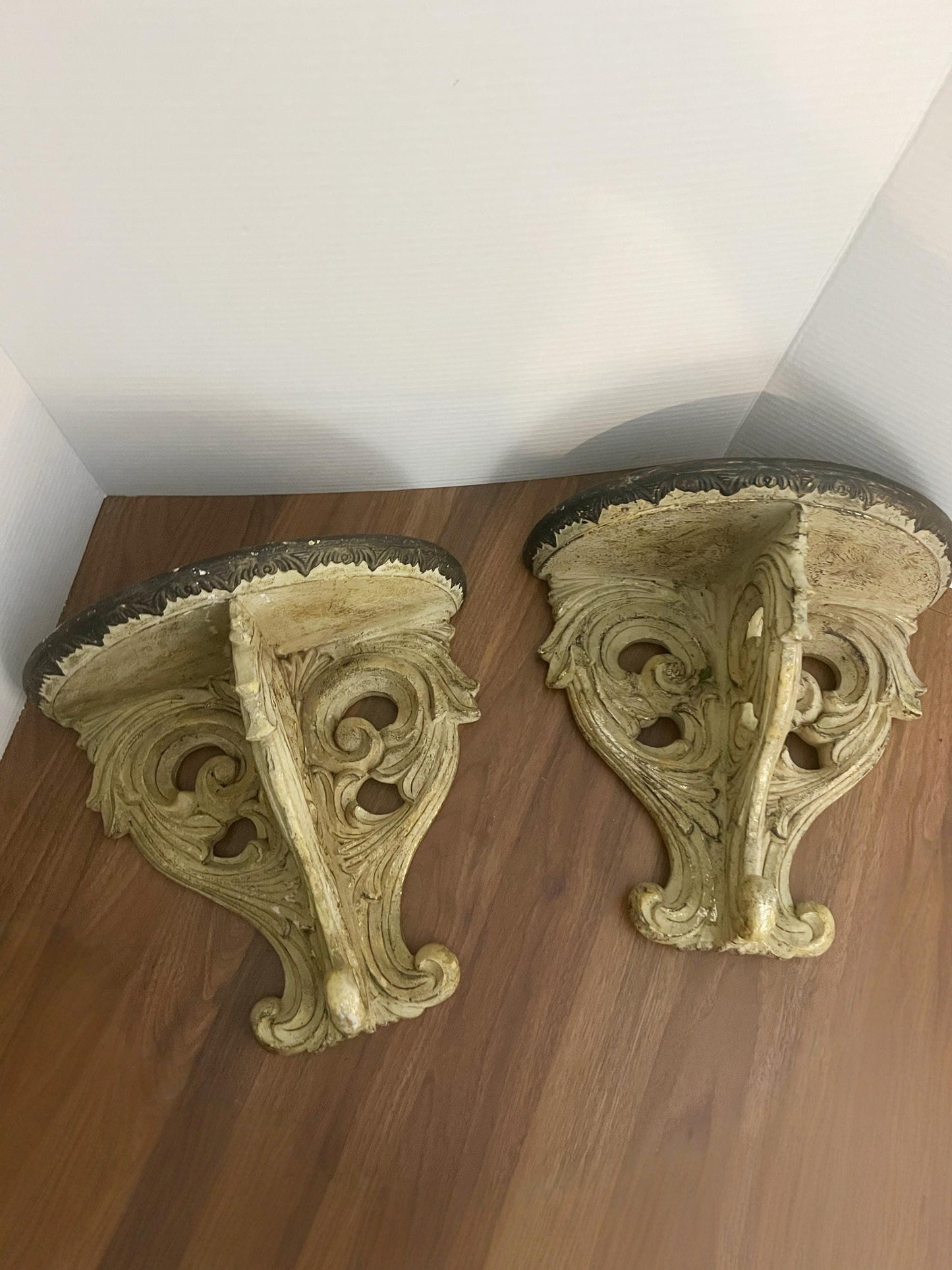 Antique-Style Plaster Wall Shelves: Rococo Corbels