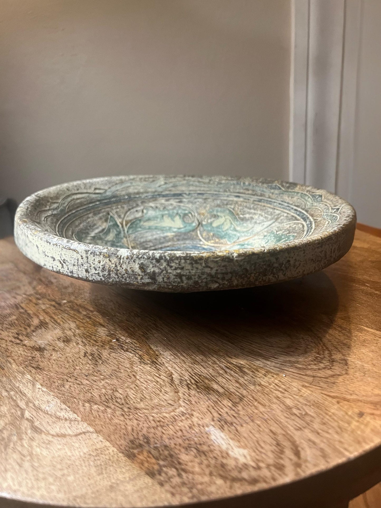 Antiqued Green Gold Leaf, Rustic Display catch all