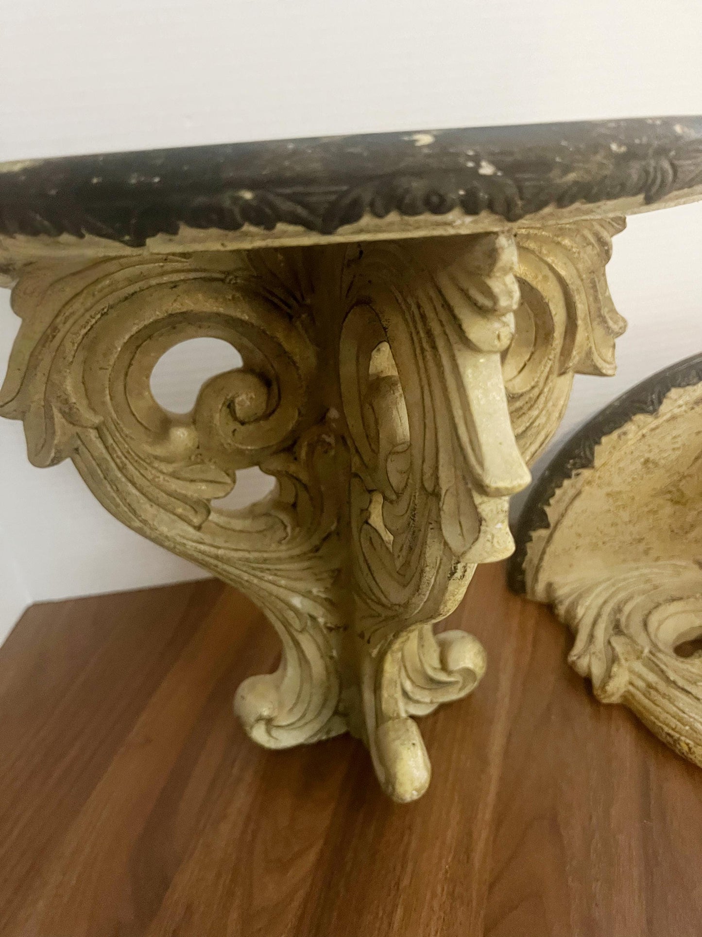 Antique-Style Plaster Wall Shelves: Rococo Corbels