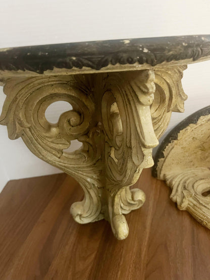 Antique-Style Plaster Wall Shelves: Rococo Corbels