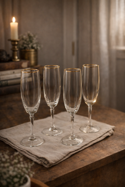 Vintage Champagne Flutes