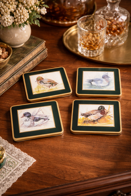 Brooks Brothers Vintage Duck Coasters, Set of 4