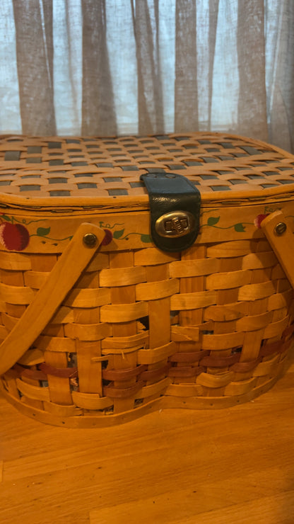 Vintage Apple Orchard Kitchen Gift Set, Cookbook, Plate, Bowl & Basket