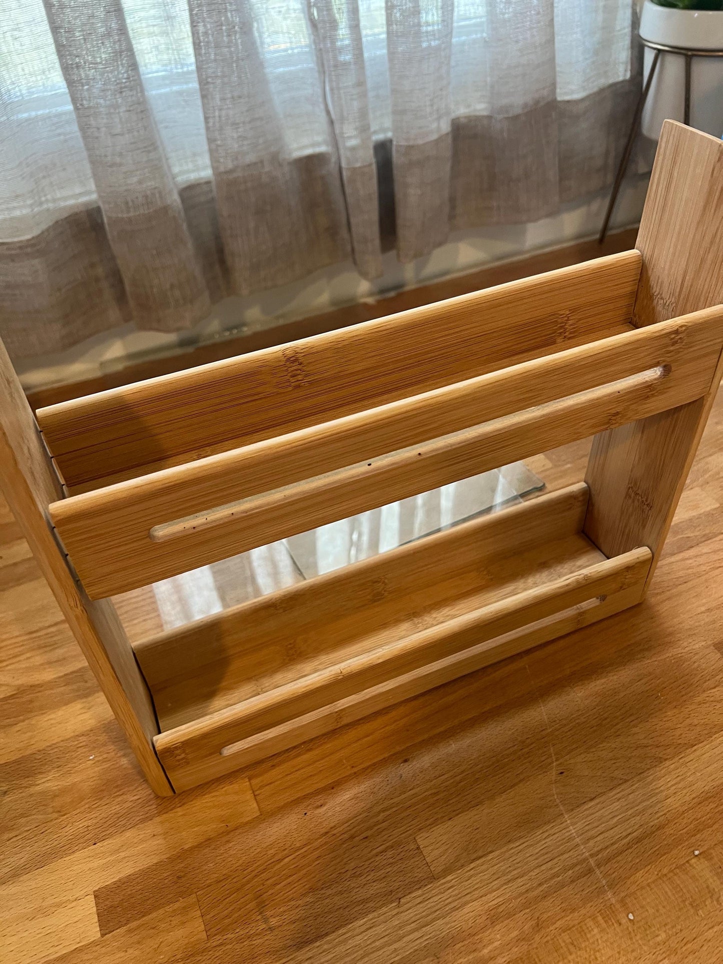 Bamboo Two-Tier Countertop Organizer