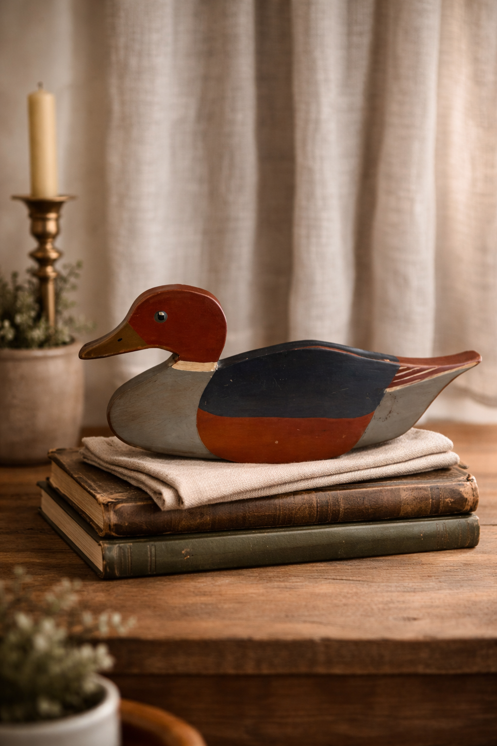 Wooden Mallard Duck Décor