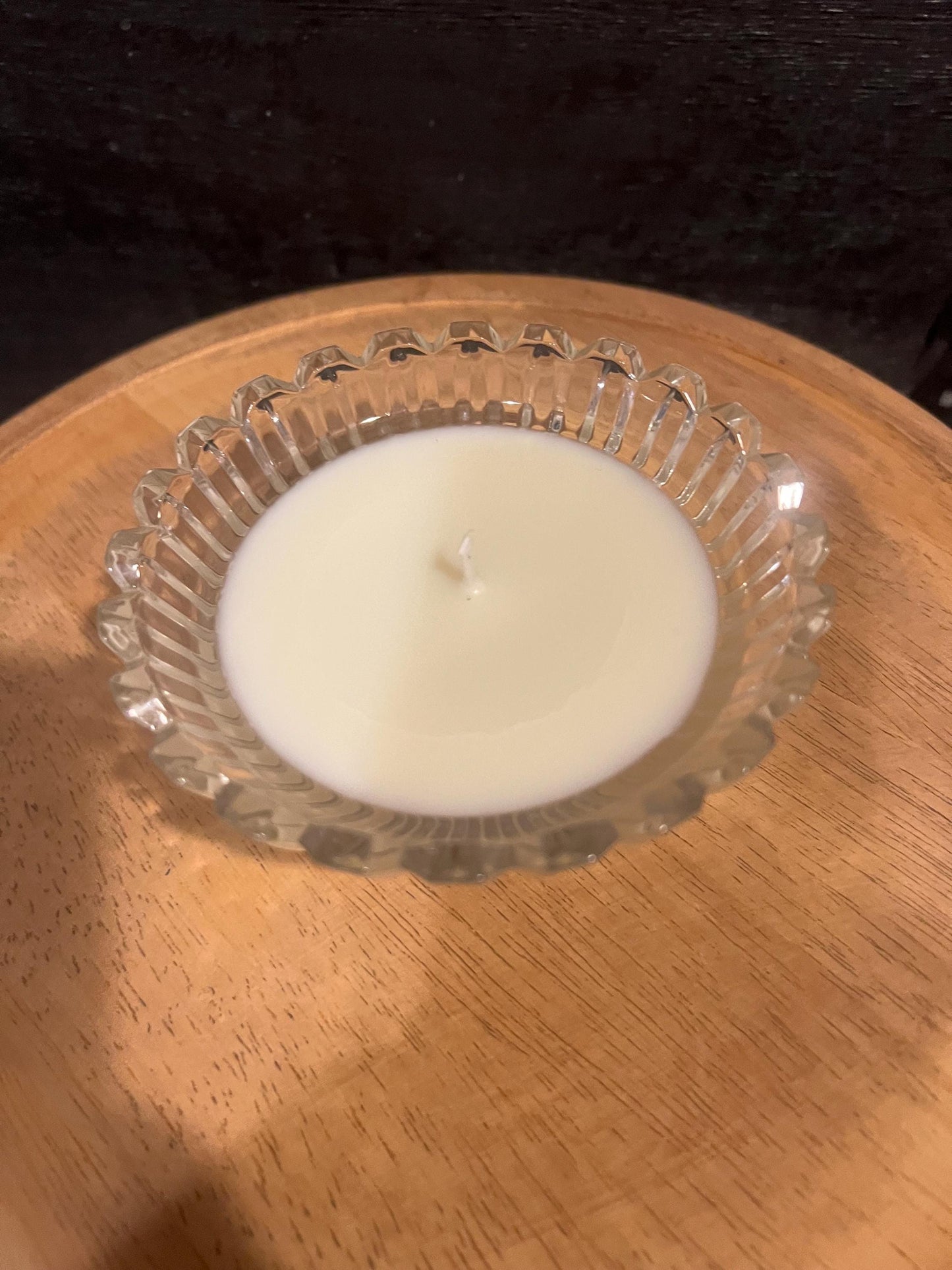 Handpoured scented candle vintage glass