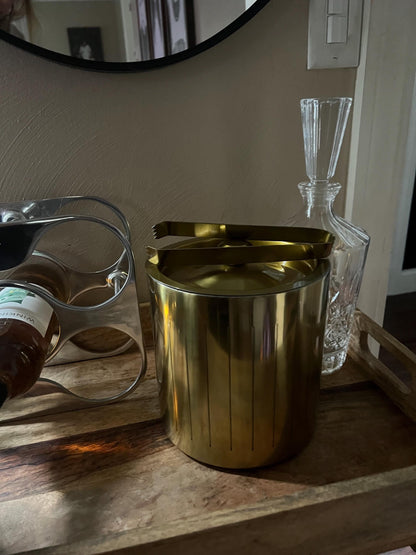 Mid-Century Modern Ice Bucket - Hollywood Regency Bar Cart Decor