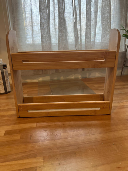 Bamboo Two-Tier Countertop Organizer