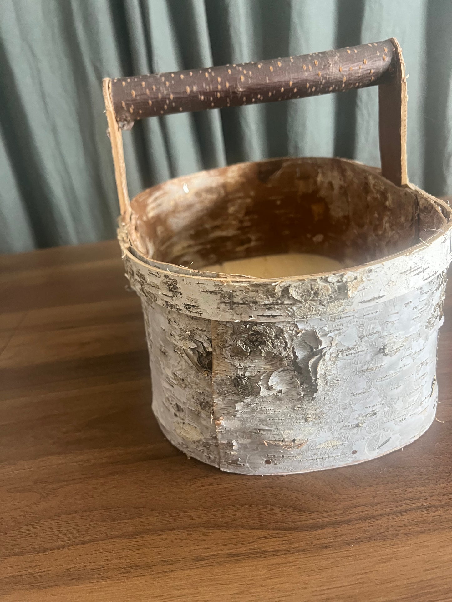 Vintage Rustic Oval Wooden Caddy