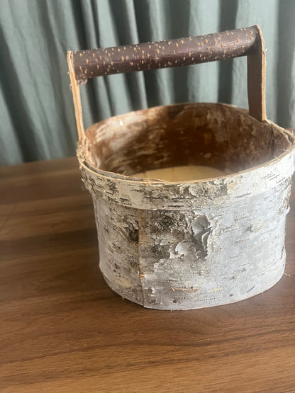 Vintage Rustic Oval Wooden Caddy