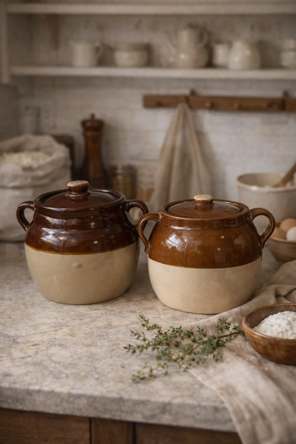 Vintage Pots with Lid