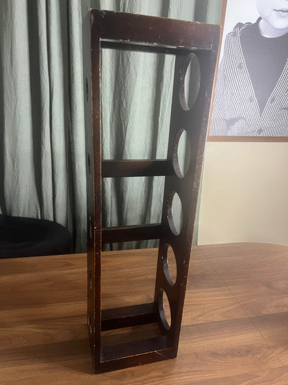 Wooden wine wall rack