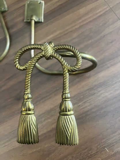 Vintage Solid Brass Curtain Tiebacks