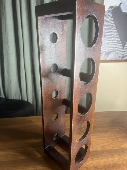 Wooden wine wall rack