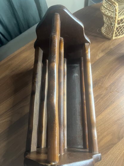 Vintage Wooden Magazine Rack