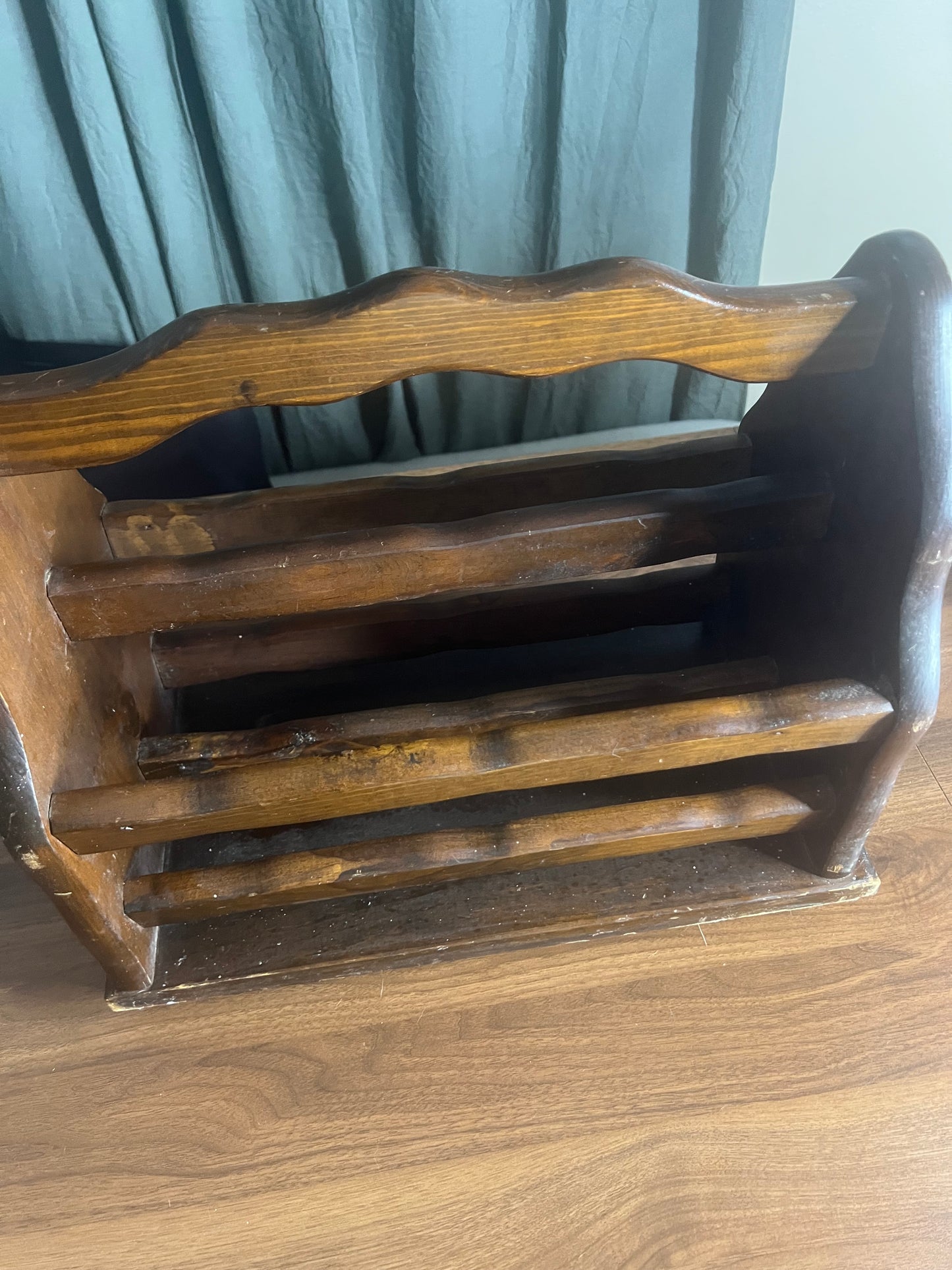 Vintage Wooden Magazine Rack