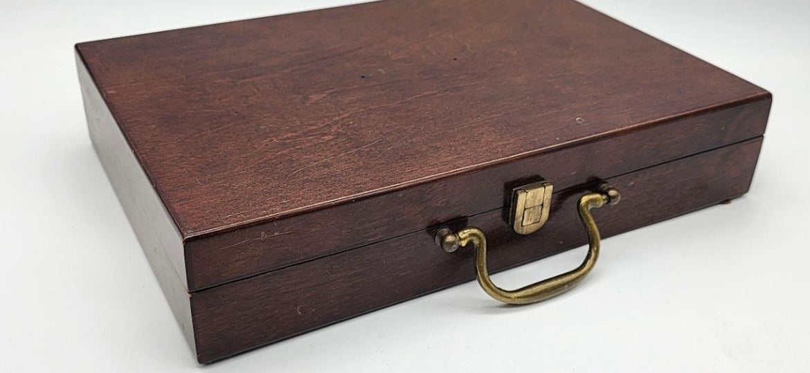 Vintage Wooden Golf Putter Set in Original Case