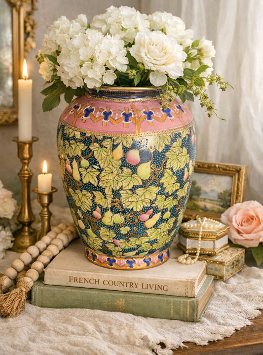 Vintage Cloisonné Style Vase