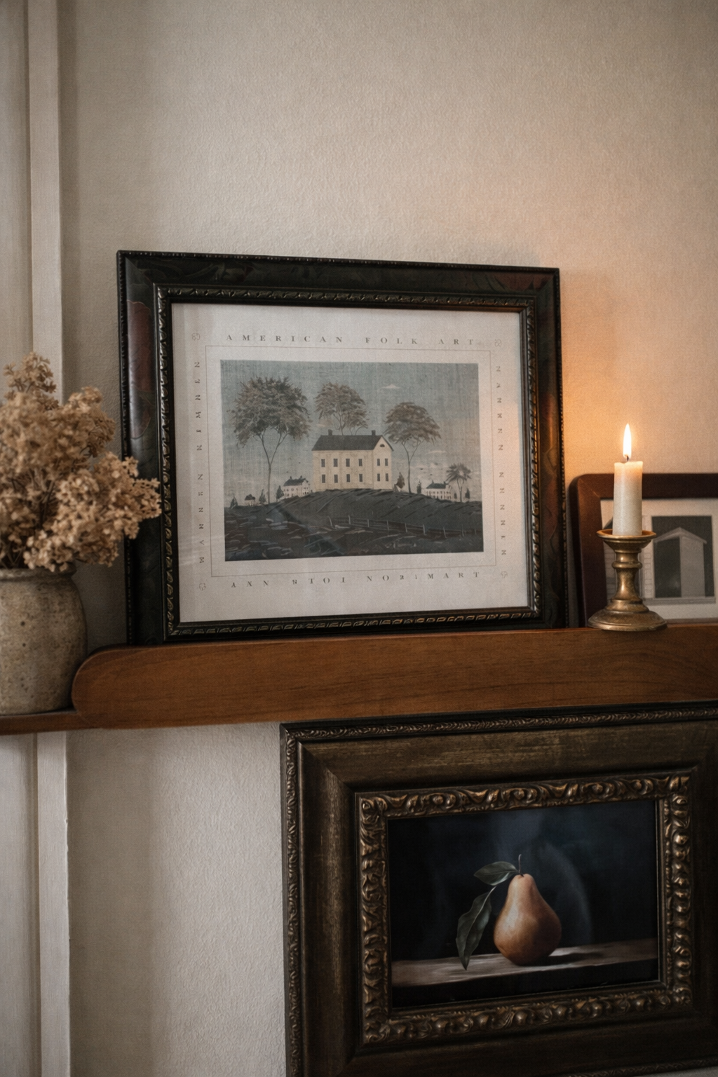 Warren Kimble “American Folk Art” Framed Print – Vintage Country House Wall Art