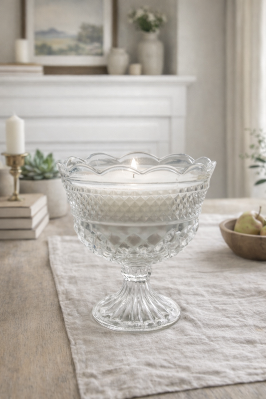 Vintage Glass Candle – XL Hand-Poured Soy Candle