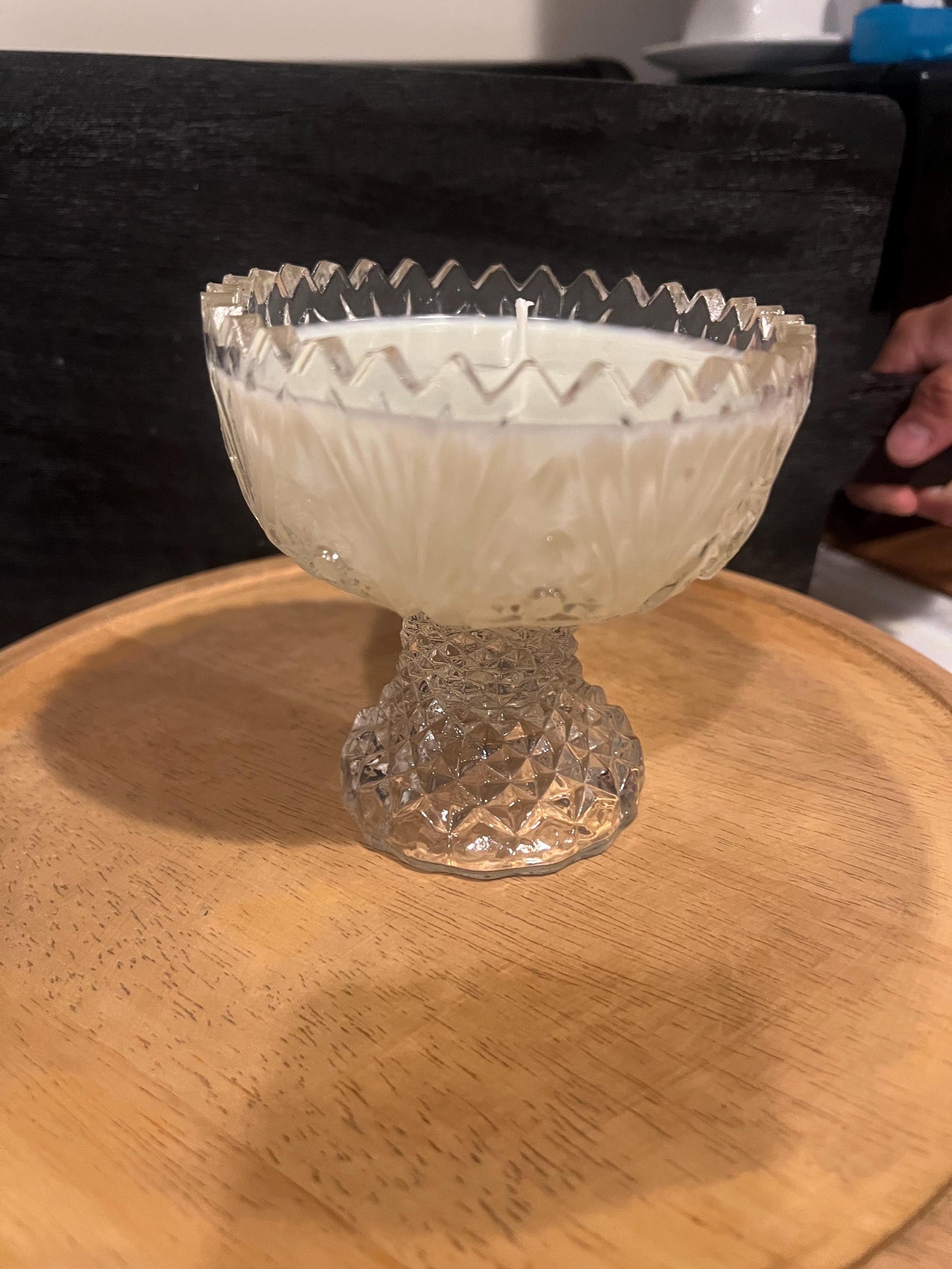 Handpoured scented candle vintage glass