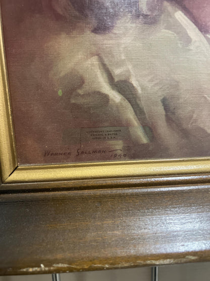 Vintage Warner Sallman “Head of Christ” Framed Print