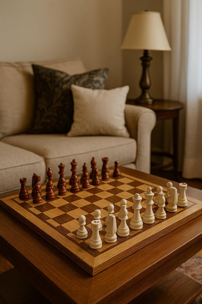 Wooden Chess and Checkers Set