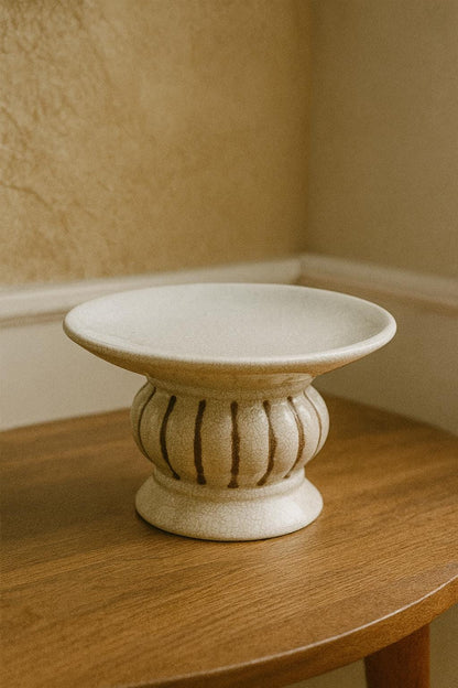 Vintage Crackle Glaze Ceramic Pedestal Riser