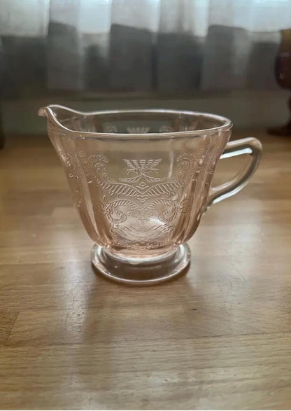 Vintage Pink Depression Glass Set – Princess Pattern by Hocking Glass | 1930s Tea & Butter Dish Collection